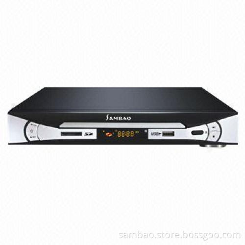 DVD Player with USB Interface, 3-in-1 Card Reader, Blue Lights on Front Panel, Measures 260 x 38mm
